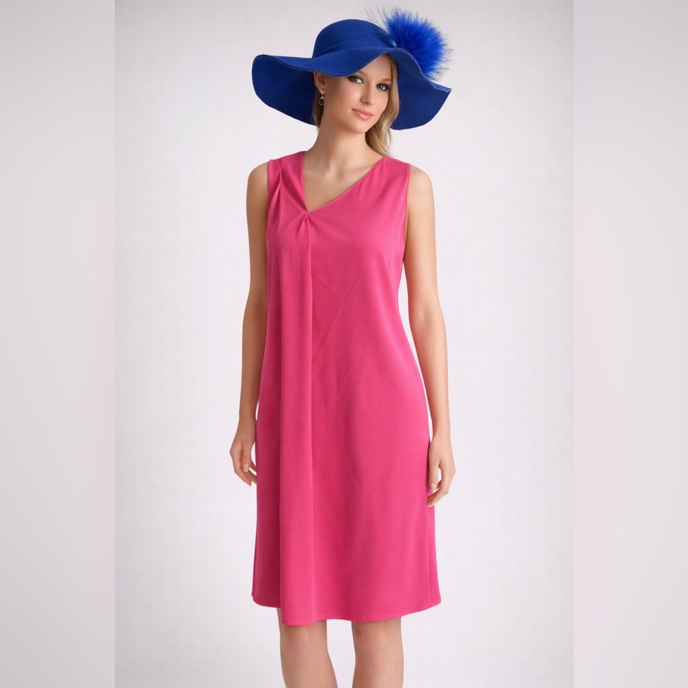 Tahari Pink Shift Dress Sleeveless Size 4